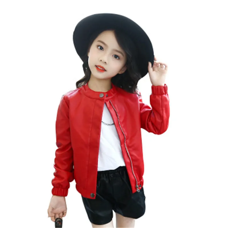 Girls Jackets Spring 2018 New Fashion Red Pink Casual Coat Long Sleeve Leather Jacket Outerwear Teenage Girls Clothing 3-13 Y
Girls Jackets Spring 2018 New Fashion Red Pink Casual Coat Long Sleeve Leather Jacket Outerwear Teenage Girls Clothing 3-13 Y