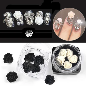 1 Box 5pcs Rose Flower Nail Art Stickers Black White Nails Tips 3D Petal Design Decorations Decal DIY Manicure Accessories Tools
1 Box 5pcs Rose Flower Nail Art Stickers Black White Nails Tips 3D Petal Design Decorations Decal DIY Manicure Accessories Tools