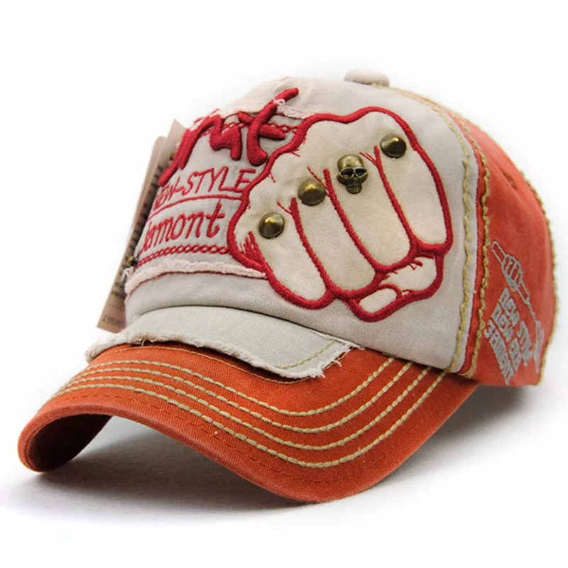 Fashion Letter Rivets Baseball Cap Women Men Fist Pattern Snapback Hat Unisex Adjustable Casual Outdoor Sport Caps CP0046 (1)