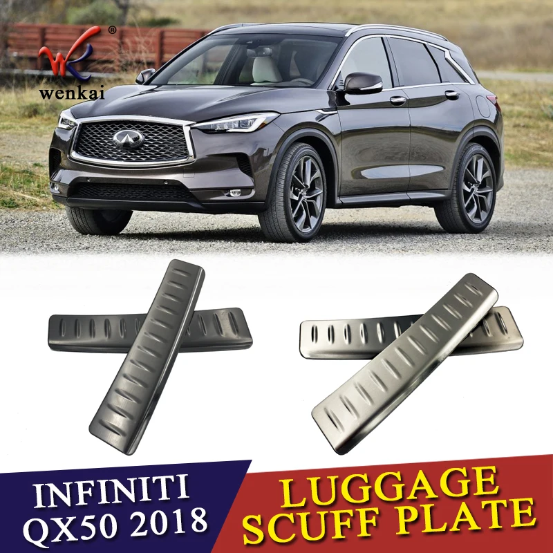 WENKAI For Infiniti QX50 2018 2019 Car Rearguards Trim Stickers Stainless Steel Rear Bumper Protector Sill Plate Cover
WENKAI For Infiniti QX50 2018 2019 Car Rearguards Trim Stickers Stainless Steel Rear Bumper Protector Sill Plate Cover