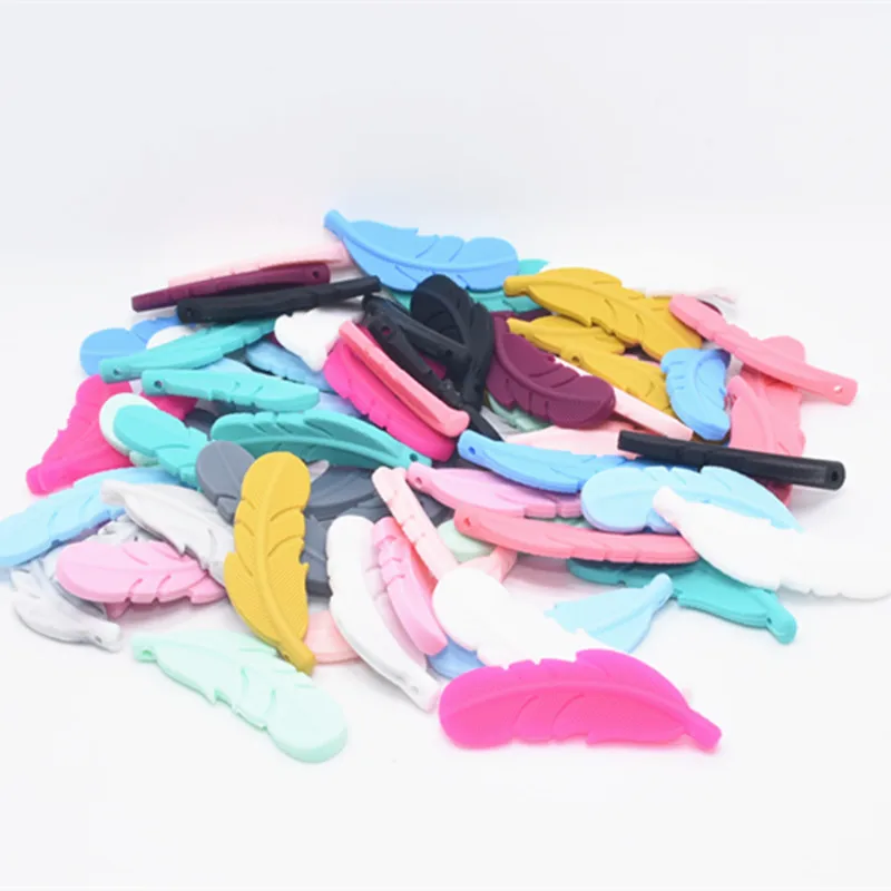 Teeny Teeth 20PCS Different Color Silicone Feather Teether Pendants Nursing Accessories DIY Necklace Baby Teething Gift BPA Free
Teeny Teeth 20PCS Different Color Silicone Feather Teether Pendants Nursing Accessories DIY Necklace Baby Teething Gift BPA Free
