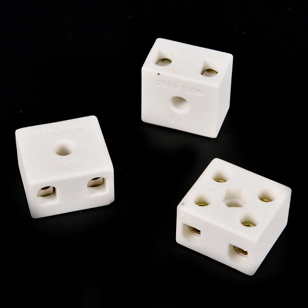 Ceramic Terminal Block 10A 2W4H 2 Way 4 Hole Connector Porcelain Ceramic Terminal Blocks 5 Pcs
Ceramic Terminal Block 10A 2W4H 2 Way 4 Hole Connector Porcelain Ceramic Terminal Blocks 5 Pcs