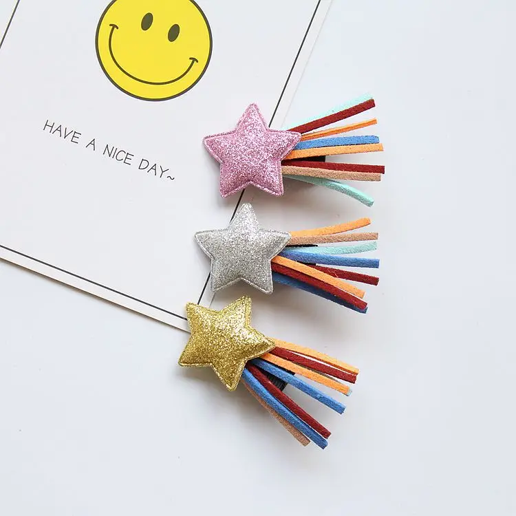 Wholesale Boutique 30pcs Fashion Cute Glitter Star Hairpins Solid Kawaii Felt Rainbow Star Hair Clips Headwear Accessories
Wholesale Boutique 30pcs Fashion Cute Glitter Star Hairpins Solid Kawaii Felt Rainbow Star Hair Clips Headwear Accessories