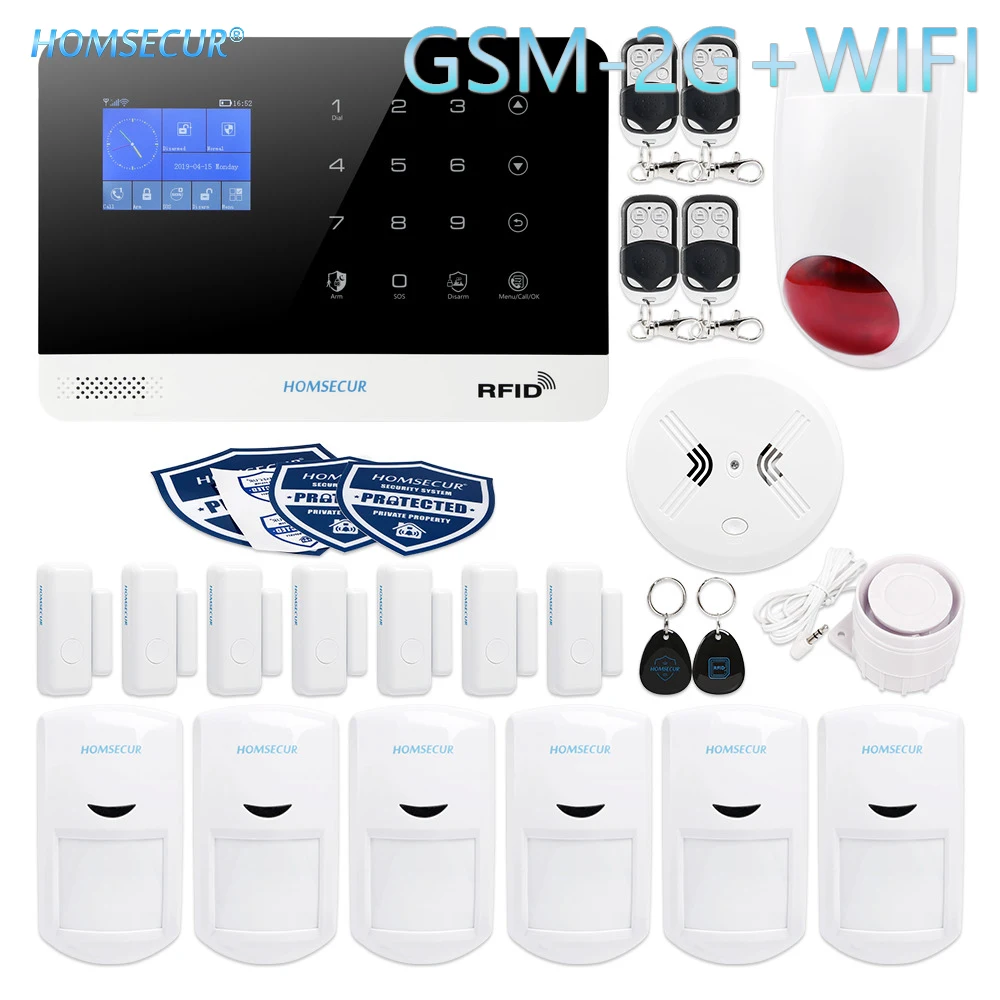 HOMSECUR Wireless LCD 2G WIFI Burglar Intruder Alarm System with SOS Intercom (EN/DE/ES/RU/FR/PL/PT/IT Menu Adjustable)
HOMSECUR Wireless LCD 2G WIFI Burglar Intruder Alarm System with SOS Intercom (EN/DE/ES/RU/FR/PL/PT/IT Menu Adjustable)