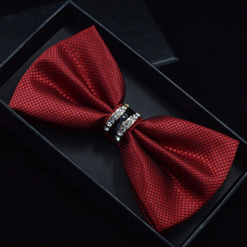 RBOCOTT Solid Plaid Bow Tie Metal Crystal Bowtie Red Black Blue White Purple Pink Bow Ties For Men Women Business Wedding No Box
RBOCOTT Solid Plaid Bow Tie Metal Crystal Bowtie Red Black Blue White Purple Pink Bow Ties For Men Women Business Wedding No Box