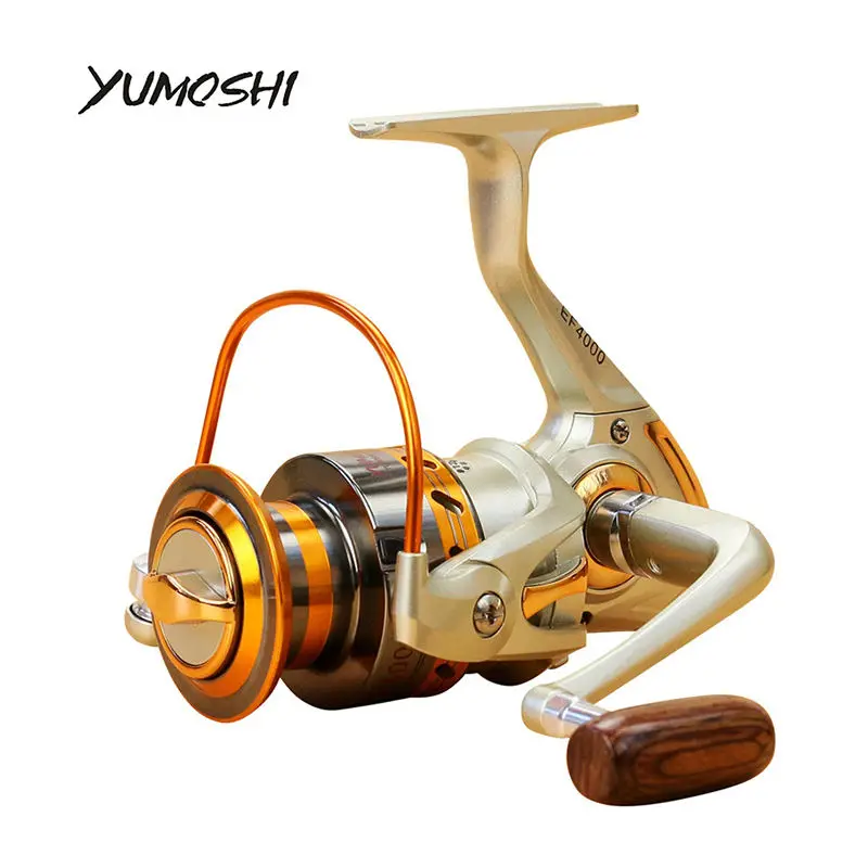 YUMOSHI fishing reel spinning EF Series Aluminum Spool Superior Ratio 5.5:1 5.2:1 4.1:1 10BB 12BB carretilha pesca baitcasting | Спорт и