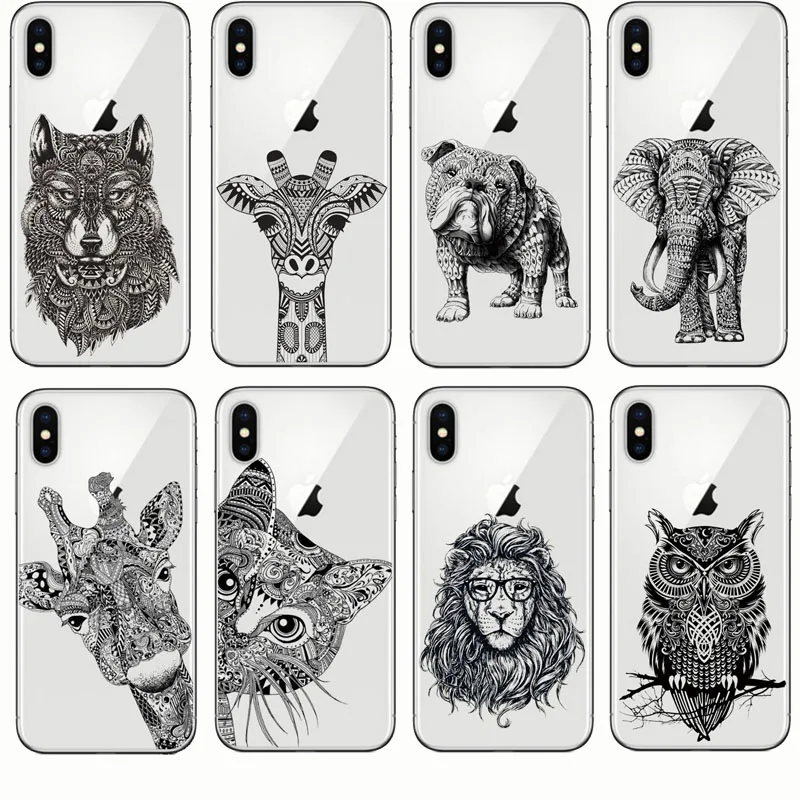 Newest Totem Animal Elephant Owl Giraffe Cat Pattern Design Soft Silicone Phone Cases Cover for Iphone 7 6 8 Plus 5 5S SE X 6S
Newest Totem Animal Elephant Owl Giraffe Cat Pattern Design Soft Silicone Phone Cases Cover for Iphone 7 6 8 Plus 5 5S SE X 6S