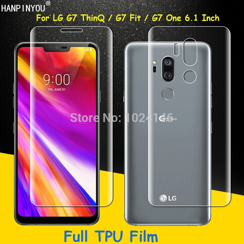 Front / Back Full Coverage Clear Soft TPU Film Screen Protector For LG G7 ThinQ 6.1" , Cover Curved Parts (Not Tempered Glass)
Front / Back Full Coverage Clear Soft TPU Film Screen Protector For LG G7 ThinQ 6.1" , Cover Curved Parts (Not Tempered Glass)