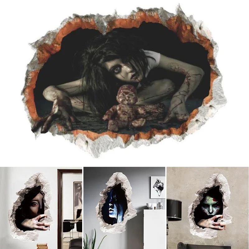 Halloween Wall Stickers Sticker Ghost PVC 60*45cm Wall Decorations Halloween DIY Stereoscopic Horrific 3D Decal Lifelike
Halloween Wall Stickers Sticker Ghost PVC 60*45cm Wall Decorations Halloween DIY Stereoscopic Horrific 3D Decal Lifelike