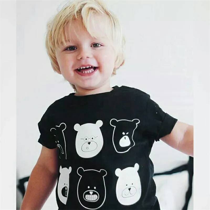 EnkeliBB Summer Cute Kids Clothes Bear Pattern Black T Shirt For Girls Boys Lovely Brand Design Kid Tops KIKIKIDS Cute Baby Tops
EnkeliBB Summer Cute Kids Clothes Bear Pattern Black T Shirt For Girls Boys Lovely Brand Design Kid Tops KIKIKIDS Cute Baby Tops