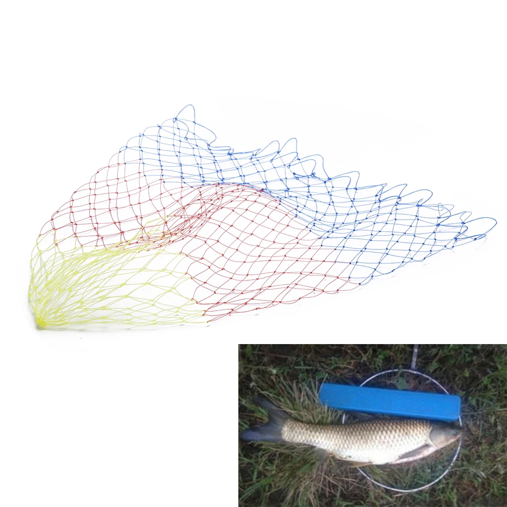

1 Pcs Nylon Fishing Nets Collapsible Fishing Tools Rhombus Mesh Hole Depth Folding Nylon Landing Net Net 35/40/45/50/60cm
