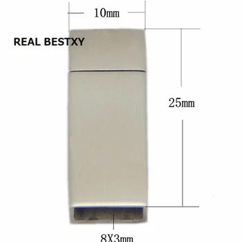 REAL BESTXY 10pcs/lot stainless steel Rectangular Flat Magnetic Clasp For Flat Leather Cord
REAL BESTXY 10pcs/lot stainless steel Rectangular Flat Magnetic Clasp For Flat Leather Cord