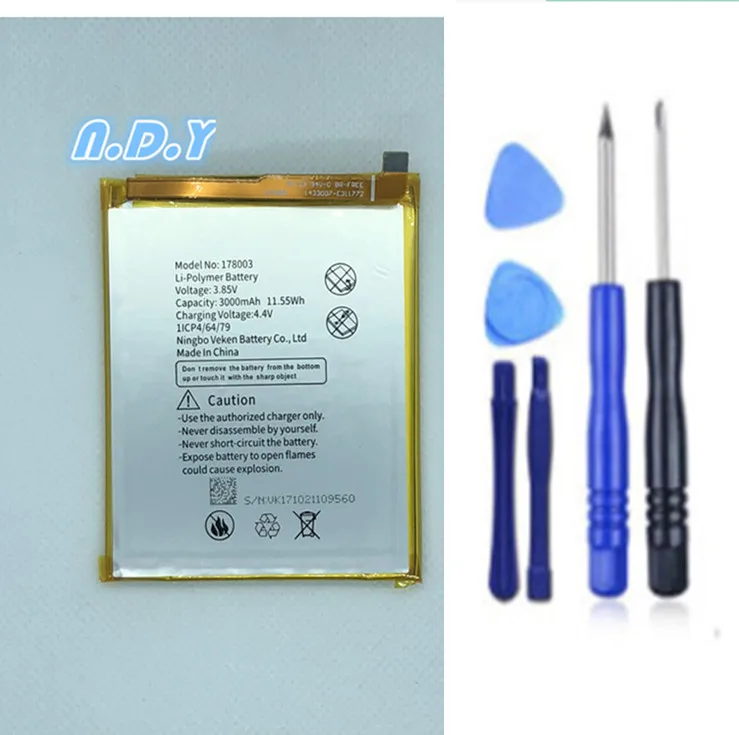 Vernee M5 178003 аккумулятор 3000 мАч Оригинальный Новый Сменный аксессуар Аккумуляторы