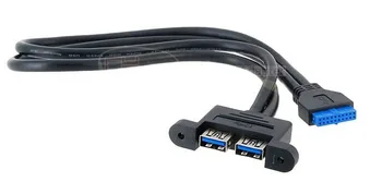 PC DIY Host Case Motherboard Mainboard 20Pin USB3.0 Female to Dual USB 3.0 A Female Data Cable Cord Panel Mount 50cm
PC DIY Host Case Motherboard Mainboard 20Pin USB3.0 Female to Dual USB 3.0 A Female Data Cable Cord Panel Mount 50cm