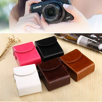 

High Quality PU Camera Bag Leather Case For Canon IXUS 285 265 245 240 230 220 190 185 182 180 177 175 170 162 160 132 130 G7X