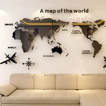 Wall Sticker Sturdy Waterproof Bedroom Family Can Be Removed Map Acrylic Living Room Decoration Stereoscopic
Wall Sticker Sturdy Waterproof Bedroom Family Can Be Removed Map Acrylic Living Room Decoration Stereoscopic
