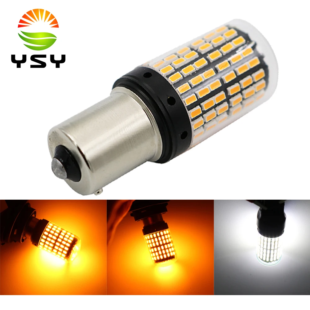 YSY 50X 1156 P21W BA15S PY21W BAU15S LED Canbus 3014 S25 7440 144 SMD NO Error Car Turn Lights Amber White DC12V
YSY 50X 1156 P21W BA15S PY21W BAU15S LED Canbus 3014 S25 7440 144 SMD NO Error Car Turn Lights Amber White DC12V