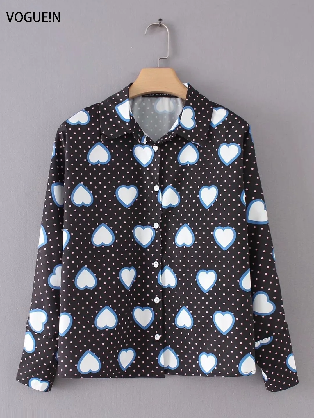 VOGUEIN New Womens Vintage Heart Dot Print Long Sleeve Button Down Shirt Blouse Tops Wholesale
VOGUEIN New Womens Vintage Heart Dot Print Long Sleeve Button Down Shirt Blouse Tops Wholesale