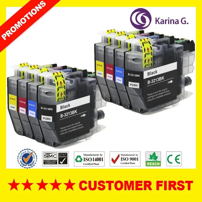 Compatible for Brother LC3213 LC3211 ink Cartridge suit for Brother MFC-J890DW MFC-J895DW DCP-J772DW DCP-J774DW etc.
Compatible for Brother LC3213 LC3211 ink Cartridge suit for Brother MFC-J890DW MFC-J895DW DCP-J772DW DCP-J774DW etc.
