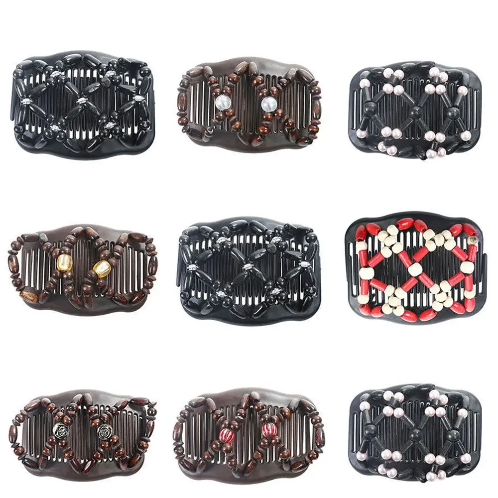 Butterfly Simulated Wood Bead Stretchy Hair Combs Double Magic Slide Comb Clip Hairpins For Women Hair Accessories Random Color
Butterfly Simulated Wood Bead Stretchy Hair Combs Double Magic Slide Comb Clip Hairpins For Women Hair Accessories Random Color