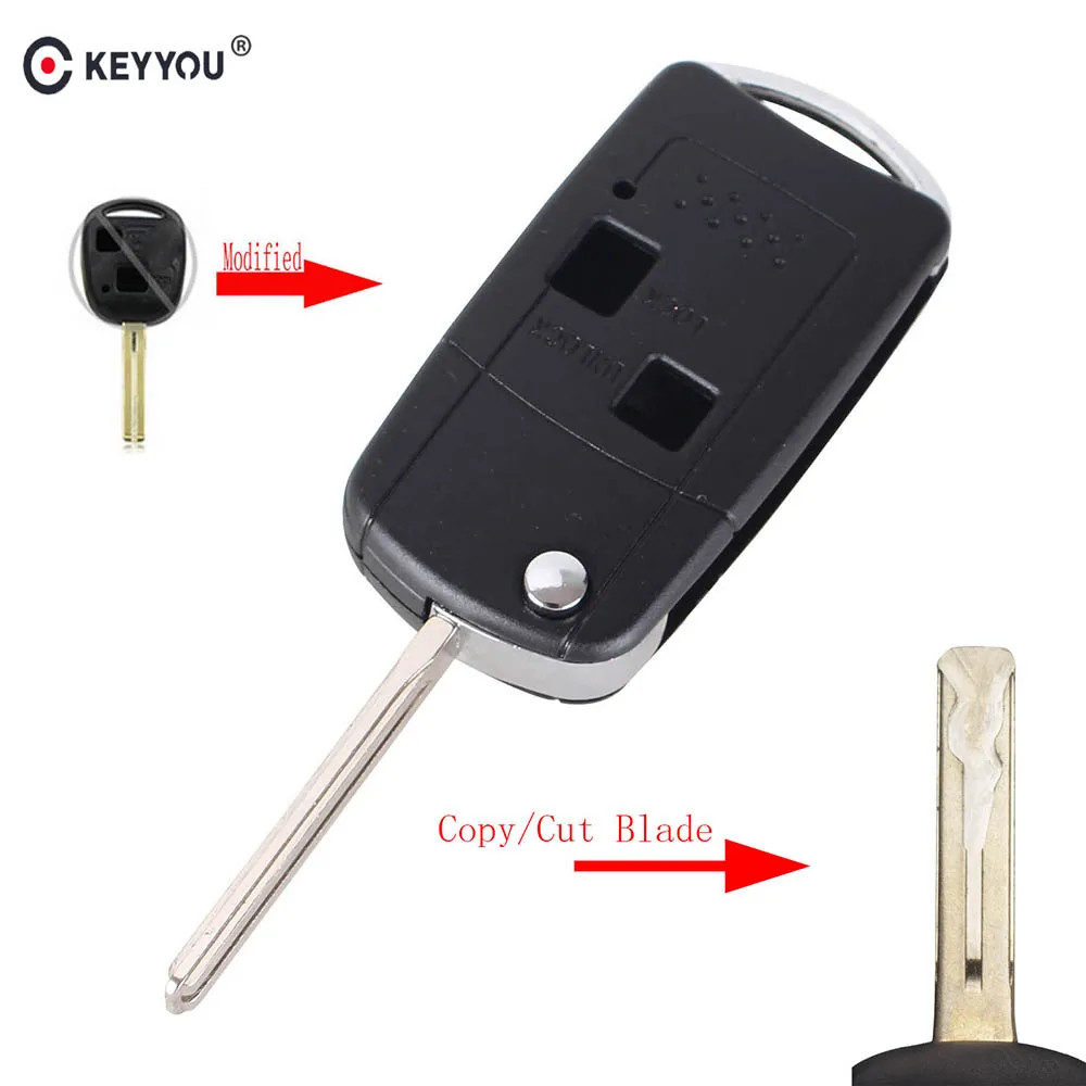 KEYYOU Modified Filp Car Remote Key Fob Shell Case 2 Button For Lexus IS200 GS300 LS400 RX300 For Toyota 46mm Blade
KEYYOU Modified Filp Car Remote Key Fob Shell Case 2 Button For Lexus IS200 GS300 LS400 RX300 For Toyota 46mm Blade