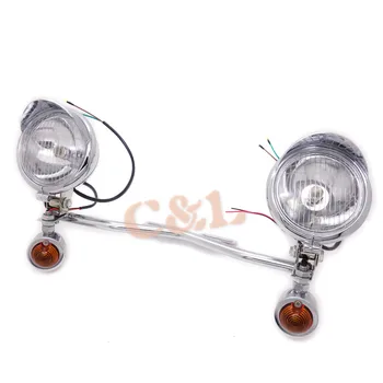 1 Set Chrome Driving Passing Turn Signal Spot Fog light Bar For Harley Yamaha Cruisers
1 Set Chrome Driving Passing Turn Signal Spot Fog light Bar For Harley Yamaha Cruisers