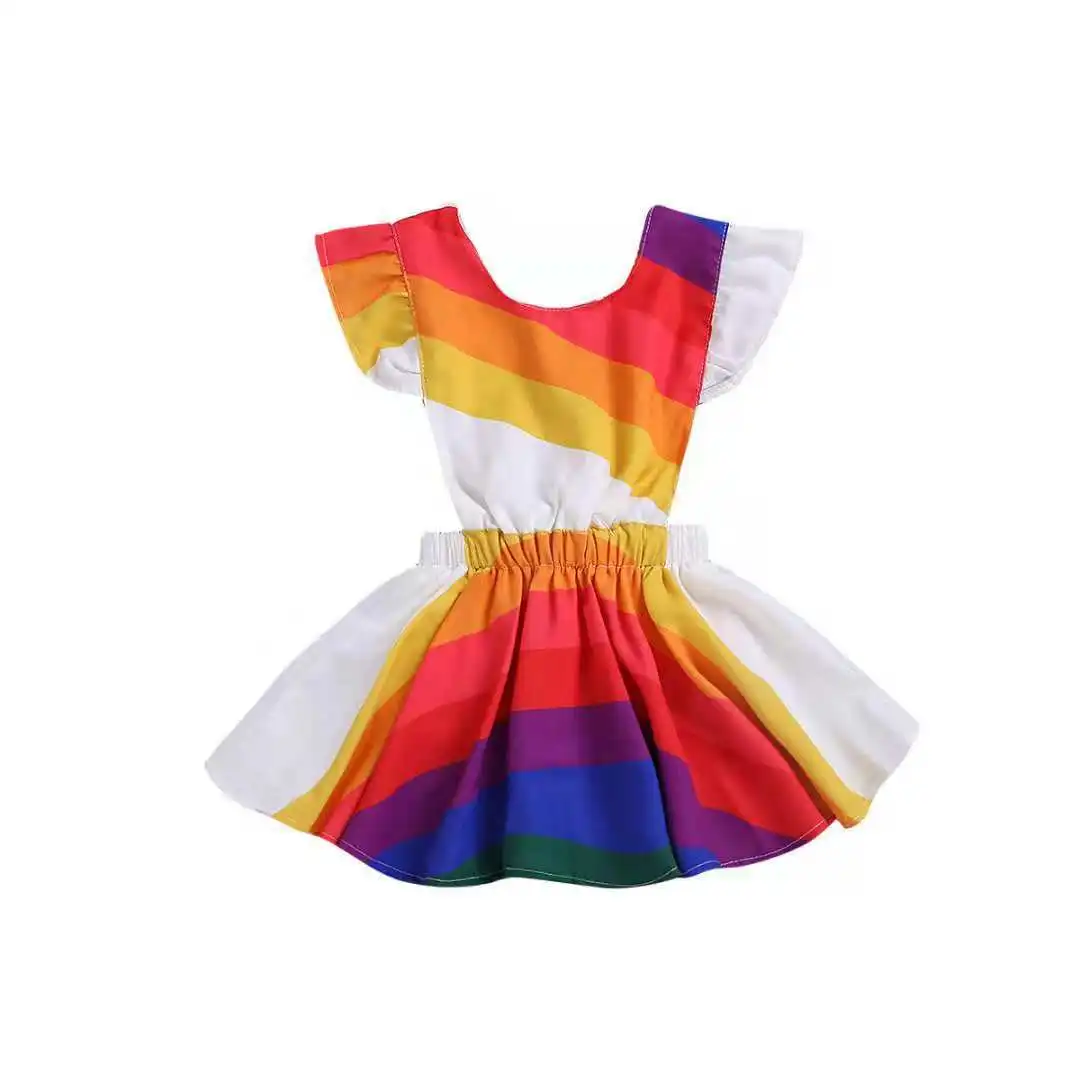 2019 New Spring Summer Baby Girl Rainbow Romper Dress Striped Dress Ruffle Sleeve Party Dresses Romper
2019 New Spring Summer Baby Girl Rainbow Romper Dress Striped Dress Ruffle Sleeve Party Dresses Romper