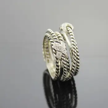 Solid Sterling Silver Jewelry Pave Diamonds Crossover Double X Ring Christmas Gifts Mother's Day Gifts Valentine's Day Gifts
Solid Sterling Silver Jewelry Pave Diamonds Crossover Double X Ring Christmas Gifts Mother's Day Gifts Valentine's Day Gifts