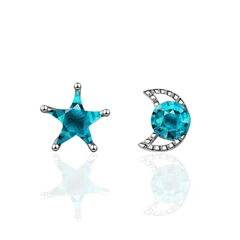 XIYANNIKE Creative Starry Shiny Earrings Blue Stars Moon Asymmetric Stud Earrings For Women Wedding Jewelry Gifts New VES7167
XIYANNIKE Creative Starry Shiny Earrings Blue Stars Moon Asymmetric Stud Earrings For Women Wedding Jewelry Gifts New VES7167