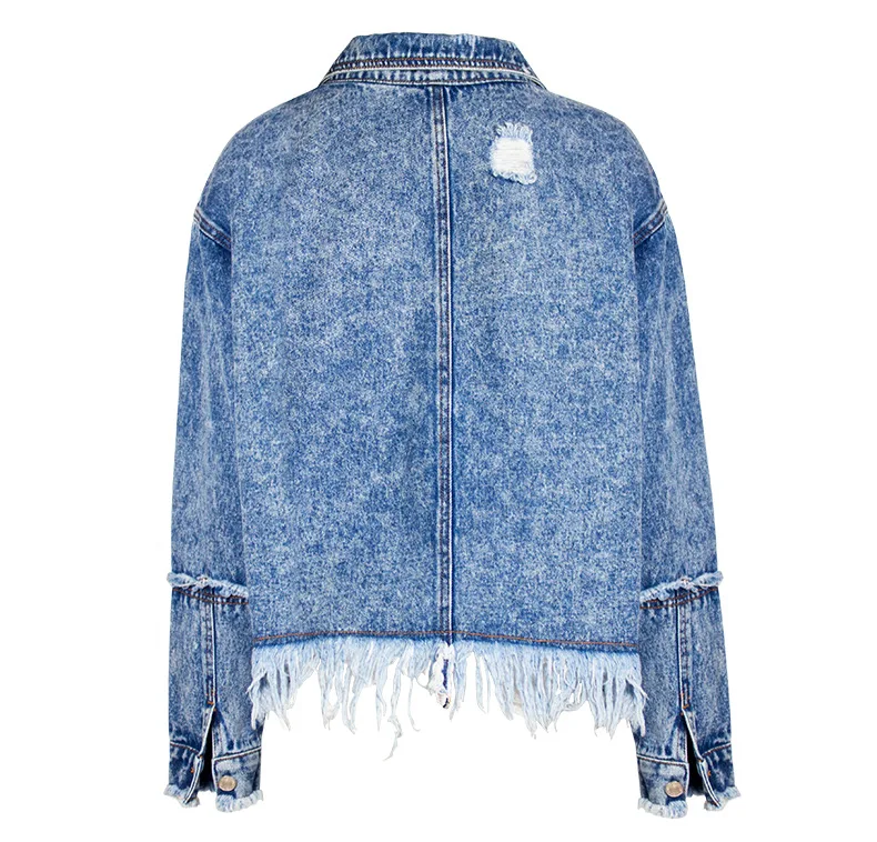 CBUCYI Denim women 2018 new European and American women's loose BF romantic su jacket jacket thin denim jacket (16)