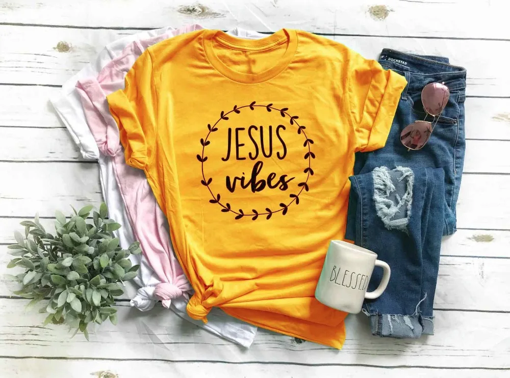 Summer Loose Size Women Tshirt 80% Cotton O-neck Short Sleeve Jesus Vibes Tee Shirt Femme Harajuku Shirt Camisetas Mujer Graphic
Summer Loose Size Women Tshirt 80% Cotton O-neck Short Sleeve Jesus Vibes Tee Shirt Femme Harajuku Shirt Camisetas Mujer Graphic