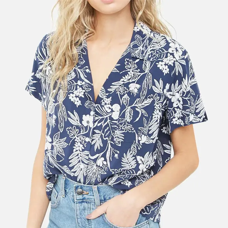 Chiffon Print Floral V-neck Short Sleeve Women's Shirt Blouse Plus Size 3XL Lady Shirts Tops 2019 Summer Casual Blouses Female
Chiffon Print Floral V-neck Short Sleeve Women's Shirt Blouse Plus Size 3XL Lady Shirts Tops 2019 Summer Casual Blouses Female