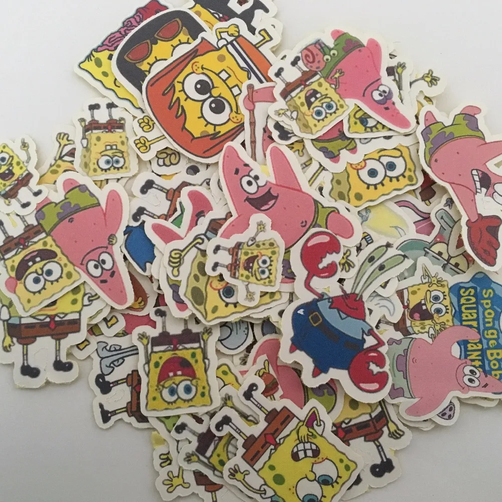 50/100 Pcs Cartoon doodling Pvc Waterproof Spongebob Stickers For Laptop Skateboard Luggage Decal Office Toy Appliances
50/100 Pcs Cartoon doodling Pvc Waterproof Spongebob Stickers For Laptop Skateboard Luggage Decal Office Toy Appliances