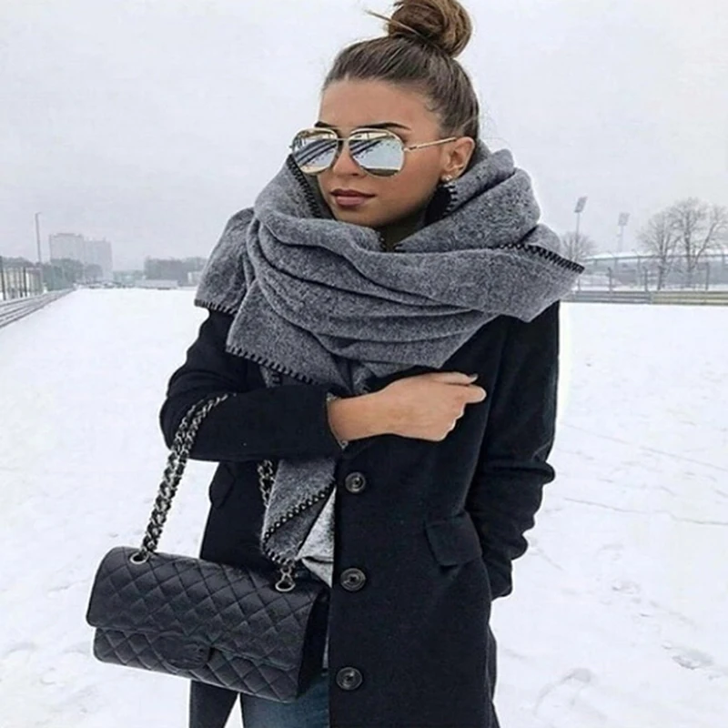 New Fashion Winter Thick Warm Big Scarf Shawl Women Wraps Vintage Polar Fleece Windproof Solid Color Wild Shawl Scarves 176cm
New Fashion Winter Thick Warm Big Scarf Shawl Women Wraps Vintage Polar Fleece Windproof Solid Color Wild Shawl Scarves 176cm
