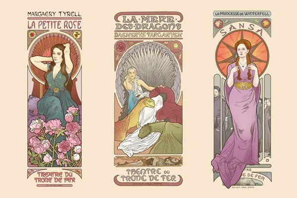 Living room home wall decoration sill fabric poster Game of Thrones comic Art character Nouveau Sansa Stark Margaery Tyrell
Living room home wall decoration sill fabric poster Game of Thrones comic Art character Nouveau Sansa Stark Margaery Tyrell