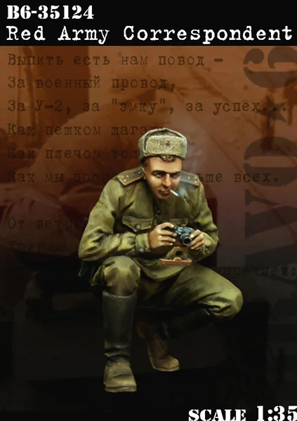 1/35 Red Army Correspondent Resin kit soldiers GK Military subject matter of WWII Scene combination Uncoated No colour
1/35 Red Army Correspondent Resin kit soldiers GK Military subject matter of WWII Scene combination Uncoated No colour
