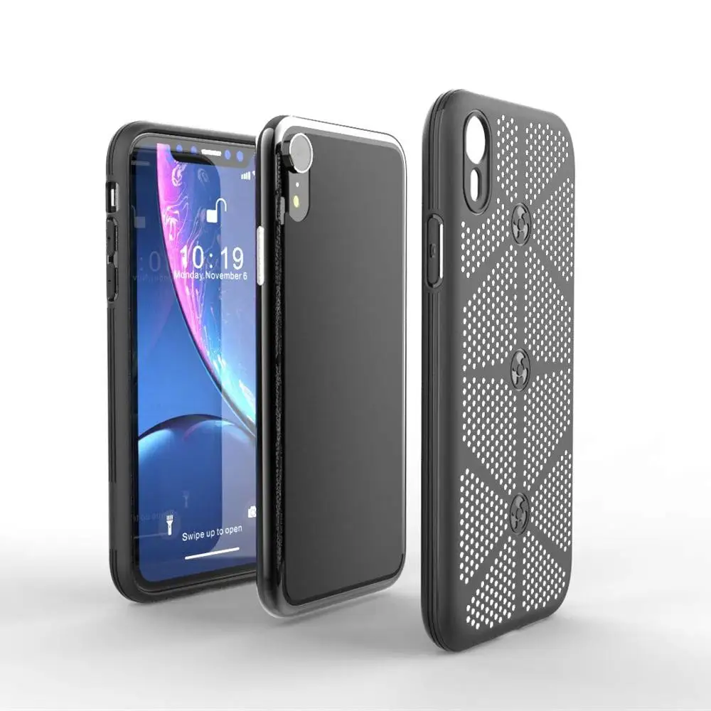 Cooling Phone Case Compatible TPU Phone Protective Cover For iPhone XR Case 2018 - Breathable/Hole Pattern with Heat Dissipation
Cooling Phone Case Compatible TPU Phone Protective Cover For iPhone XR Case 2018 - Breathable/Hole Pattern with Heat Dissipation