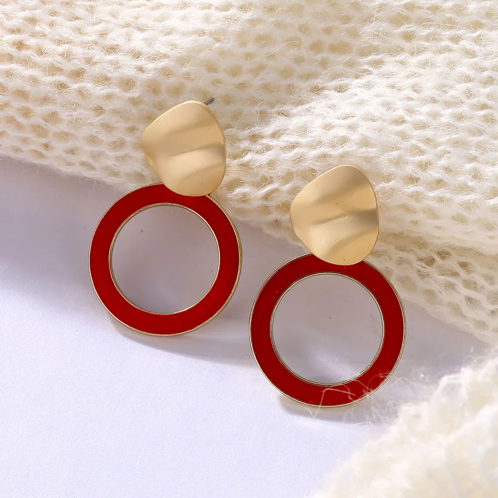 Vintage Geometric Round Gold Color Drop Earrings For Women Acrylic Metal Piercing Dangle Earring Fashion Jewelry Gifts New
Vintage Geometric Round Gold Color Drop Earrings For Women Acrylic Metal Piercing Dangle Earring Fashion Jewelry Gifts New