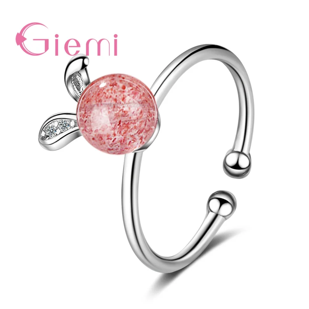 Fashion Cute Rabbit Strawberry Crystal Zircon Opening Luck Rings For Women 925 Silver Jewelry Resizable Opening Ring
Fashion Cute Rabbit Strawberry Crystal Zircon Opening Luck Rings For Women 925 Silver Jewelry Resizable Opening Ring