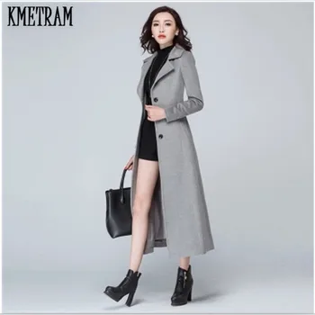 KMETRAM 2020 Fashion Winter Long Women's Wool Coat Cashmere Coat Female Turn-down Collar Wool Women Coat Manteau Femme HH250
KMETRAM 2020 Fashion Winter Long Women's Wool Coat Cashmere Coat Female Turn-down Collar Wool Women Coat Manteau Femme HH250