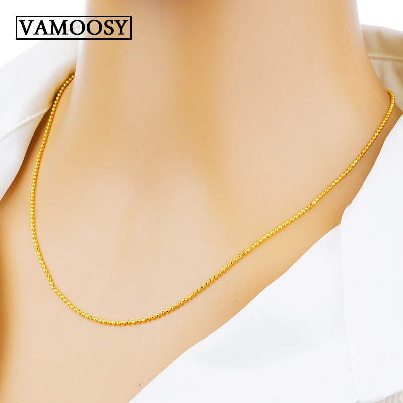 Thin Choker Necklaces for Women 100% 24K Gold Chain NECKLACE PENDANT Collar Bohemian Chocker Necklace Office Lady Jewelry
Thin Choker Necklaces for Women 100% 24K Gold Chain NECKLACE PENDANT Collar Bohemian Chocker Necklace Office Lady Jewelry