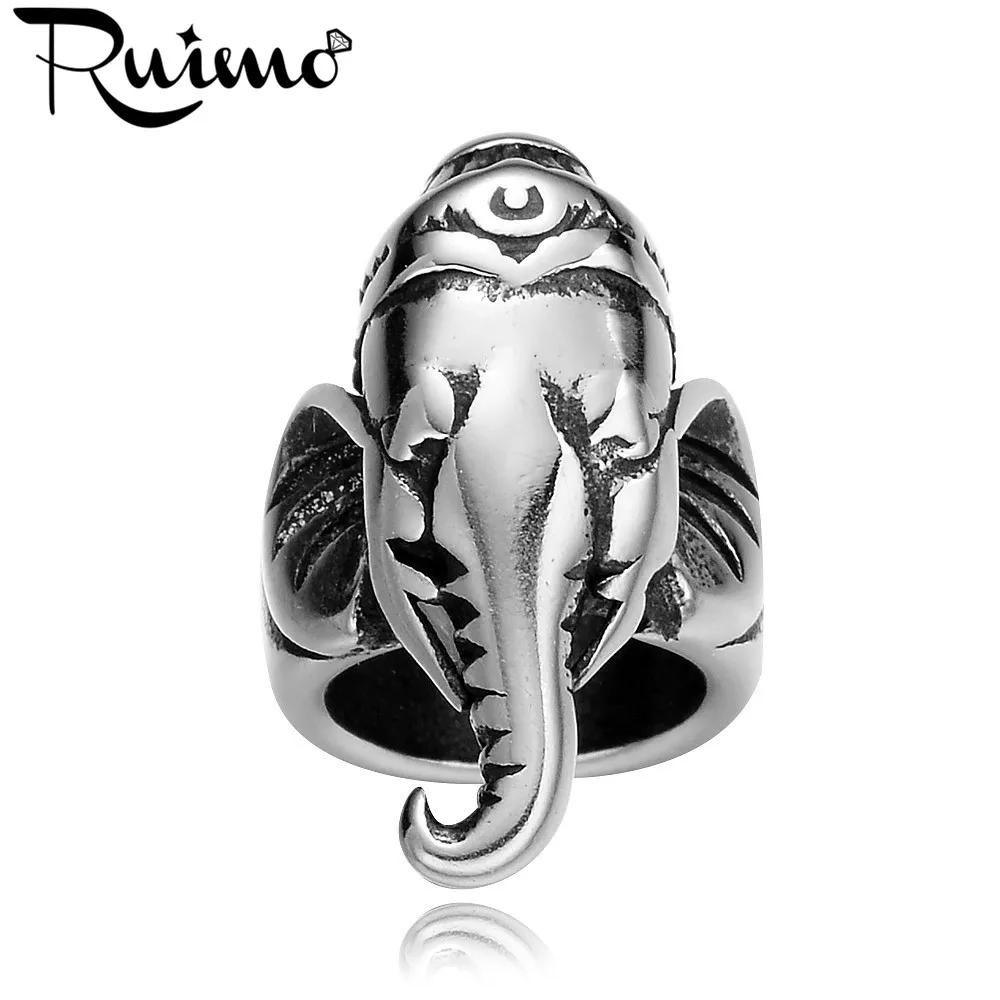 RUIMO 316l Stainless Steel Thailand Elephant Buddhism 8mm Hole Size Big Hole Beads Leather Bracelet beads DIY Jewelry Making
RUIMO 316l Stainless Steel Thailand Elephant Buddhism 8mm Hole Size Big Hole Beads Leather Bracelet beads DIY Jewelry Making