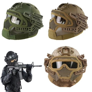Hunting G4 System Set Tactical Airsoft Paintball PJ Helmet with Overall Protect Glass Face Mask Military Helmet Equipment Gear
Hunting G4 System Set Tactical Airsoft Paintball PJ Helmet with Overall Protect Glass Face Mask Military Helmet Equipment Gear