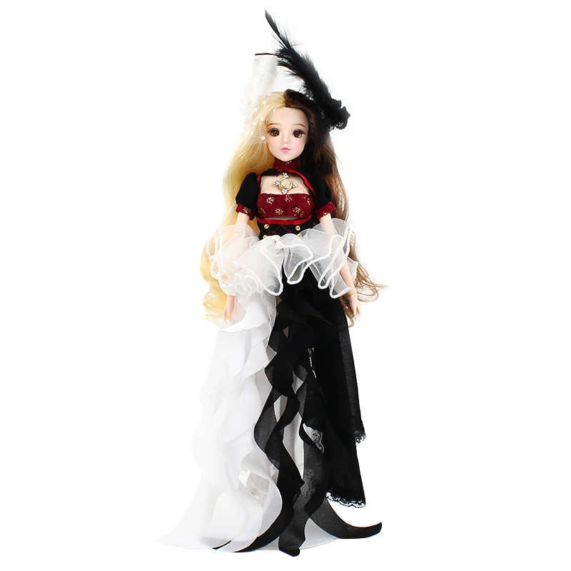 DBS MMGirl 12 гороскоп близнецы как 1/6 bjd 30 см черно-белое платье фантазия 14 шарнирное