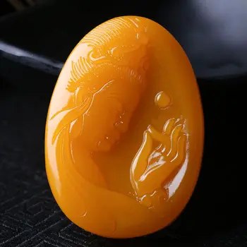 Koraba Fine Jewelry Chinese Beautiful Natural Yellow Jade Hand-Carved Guanyin Bodhisattva Pendant Free Shipping
Koraba Fine Jewelry Chinese Beautiful Natural Yellow Jade Hand-Carved Guanyin Bodhisattva Pendant Free Shipping