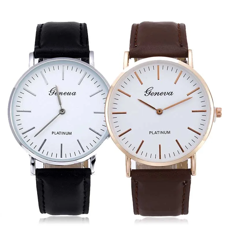 Casual Fashion Suit Watch Men Women Leather Quartz Watches Black Brown Strap Business Watches Top Brand Luxury Bayan Kol Saati
Casual Fashion Suit Watch Men Women Leather Quartz Watches Black Brown Strap Business Watches Top Brand Luxury Bayan Kol Saati
