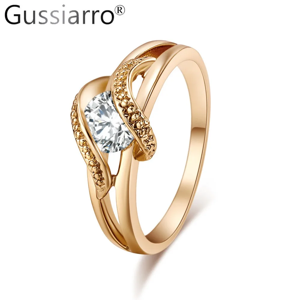Gussiarro Video show / New Clear Cubic Zirconia Gold Color Ring Engagement Rings for Women Female Austrian Crystals Jewelry
Gussiarro Video show / New Clear Cubic Zirconia Gold Color Ring Engagement Rings for Women Female Austrian Crystals Jewelry