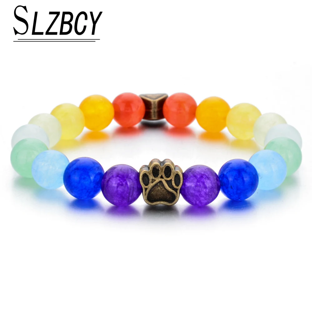 Colorful 7 Chakra Natural Stone Bear Paw Strand Bracelets For Women Men Jewelry Elastic Yoga Bracelet Boho Fashion Buddha Prayer
Colorful 7 Chakra Natural Stone Bear Paw Strand Bracelets For Women Men Jewelry Elastic Yoga Bracelet Boho Fashion Buddha Prayer