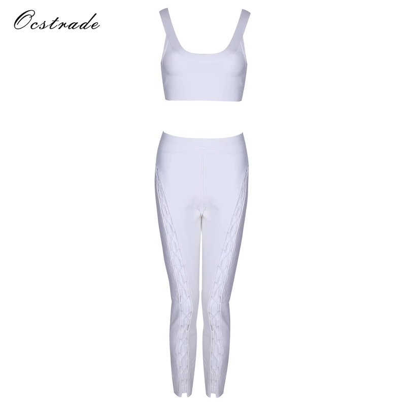 Ocstrade Rayon Two Piece Bandage Set 2017 New Arrivals White Crop Top&Lace Up Trousers Womens 2 Piece Bandage Set Pants
Ocstrade Rayon Two Piece Bandage Set 2017 New Arrivals White Crop Top&Lace Up Trousers Womens 2 Piece Bandage Set Pants