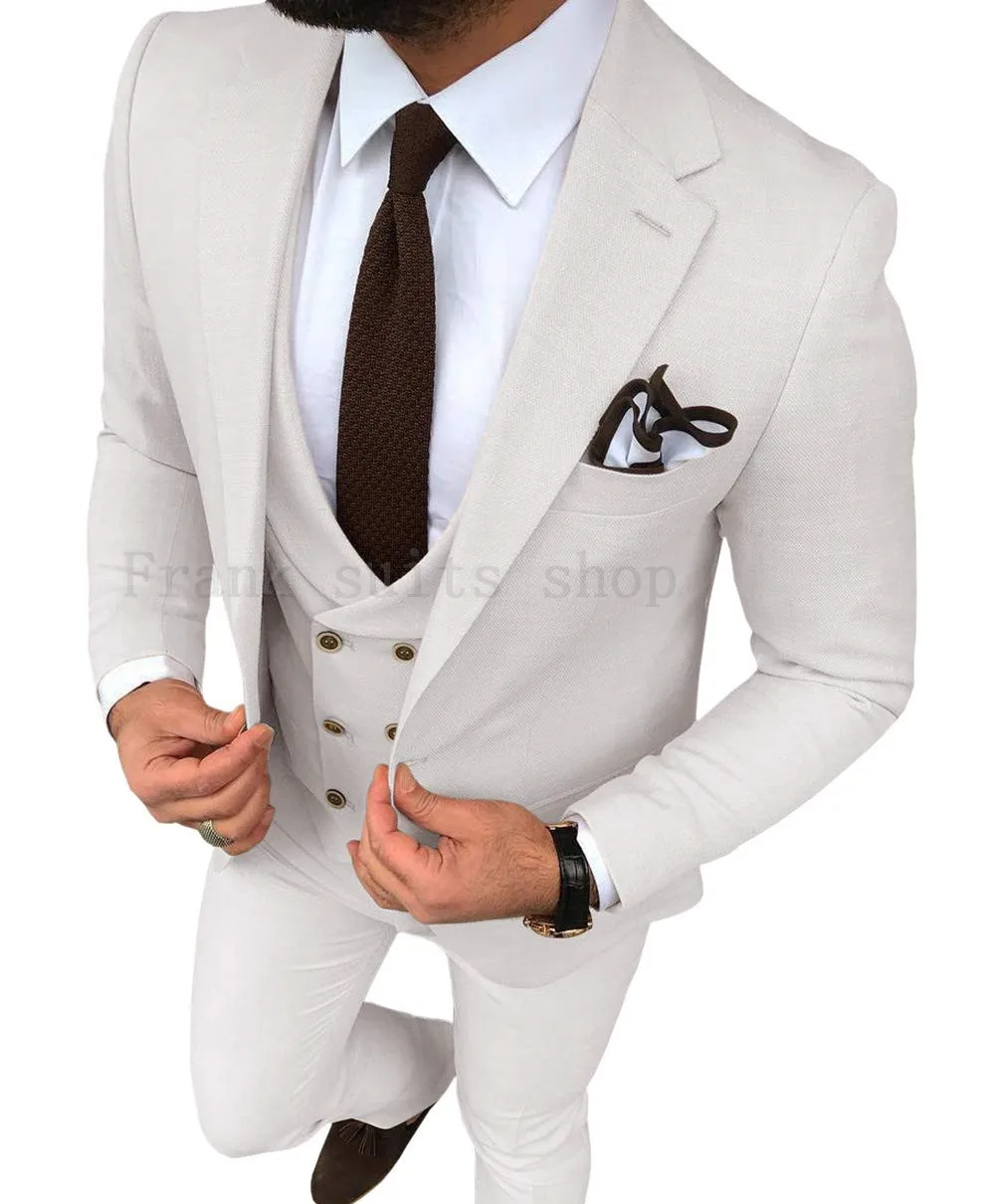 White Men's Formal Custom Suits Wedding Tuxedo Casual Men Business Latest Suits Fashion Dinner Prom 3 Pieces Blazer Vest Pants
White Men's Formal Custom Suits Wedding Tuxedo Casual Men Business Latest Suits Fashion Dinner Prom 3 Pieces Blazer Vest Pants